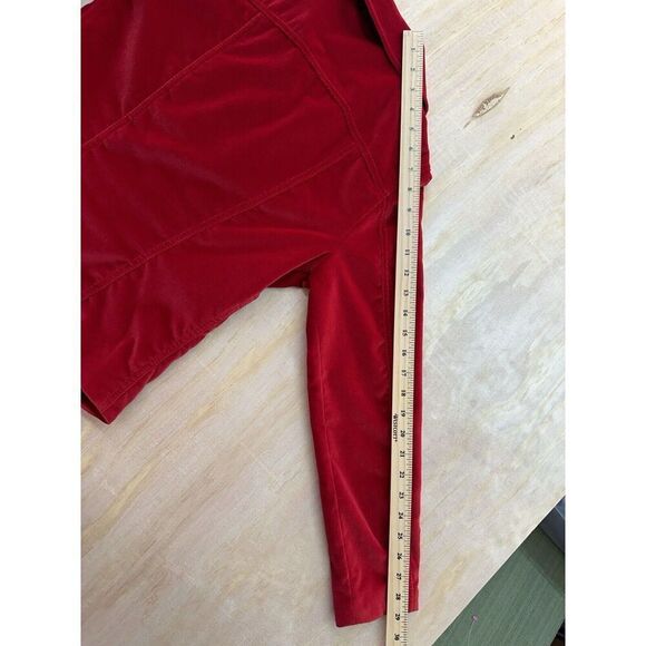 Faconnable Women’s Jacket XS Red Velvet Like Material Soft - Picture 7 of 7